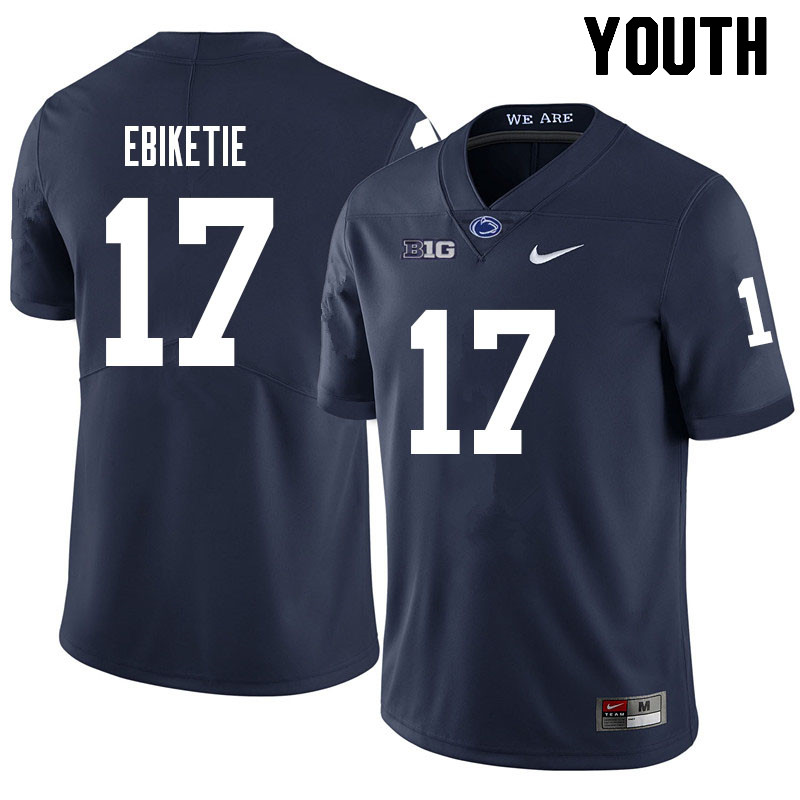 NCAA Nike Youth Penn State Nittany Lions Arnold Ebiketie #17 College Football Authentic Navy Stitched Jersey BPK5598BW